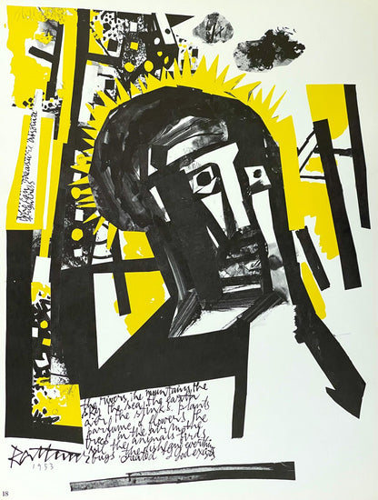 Abraham Rattner, Head Of A Prophet, Lithograph