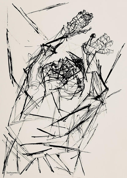 Abraham Rattner, The Valley Of Dry Bones, Lithograph