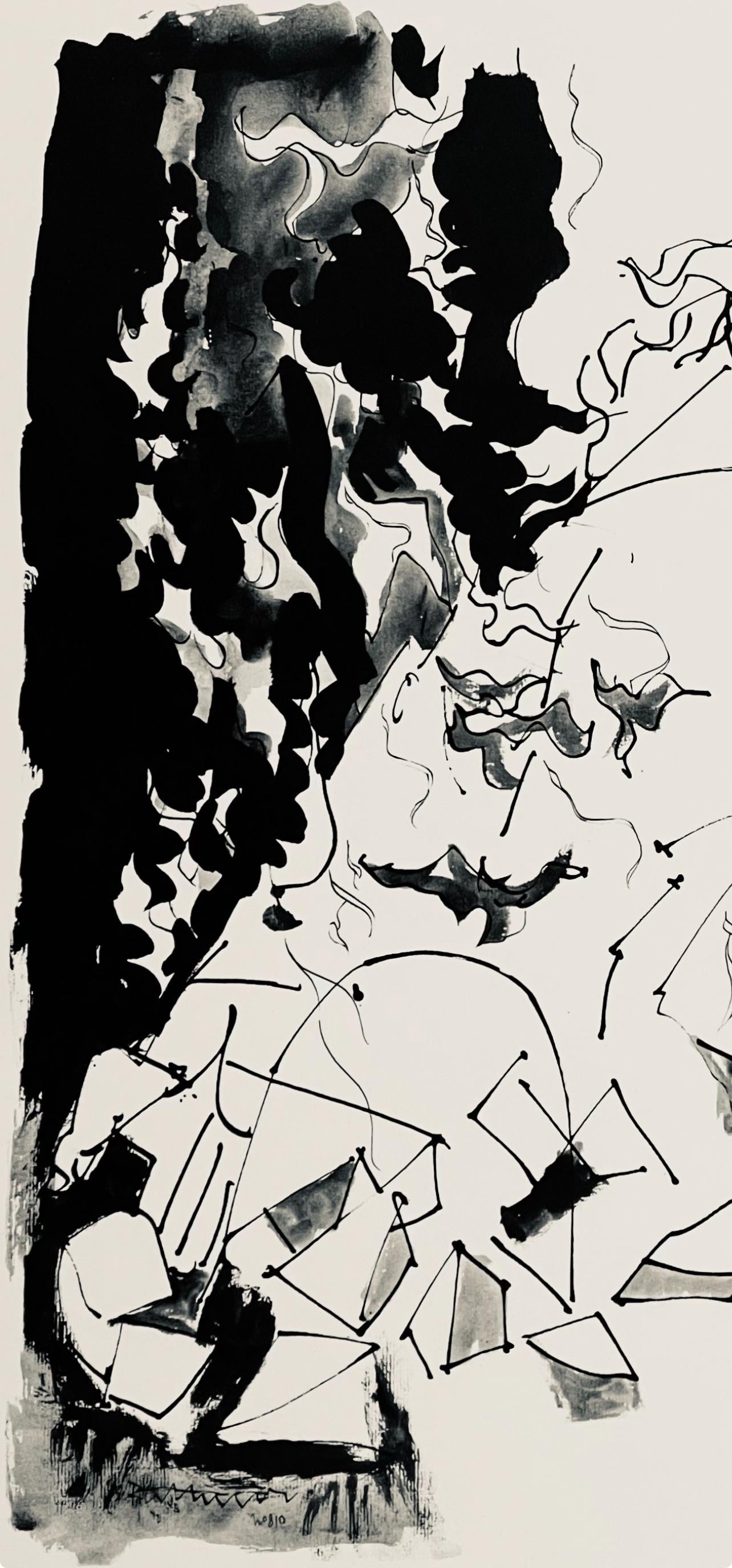 Abraham Rattner, Moses: Study, Lithograph