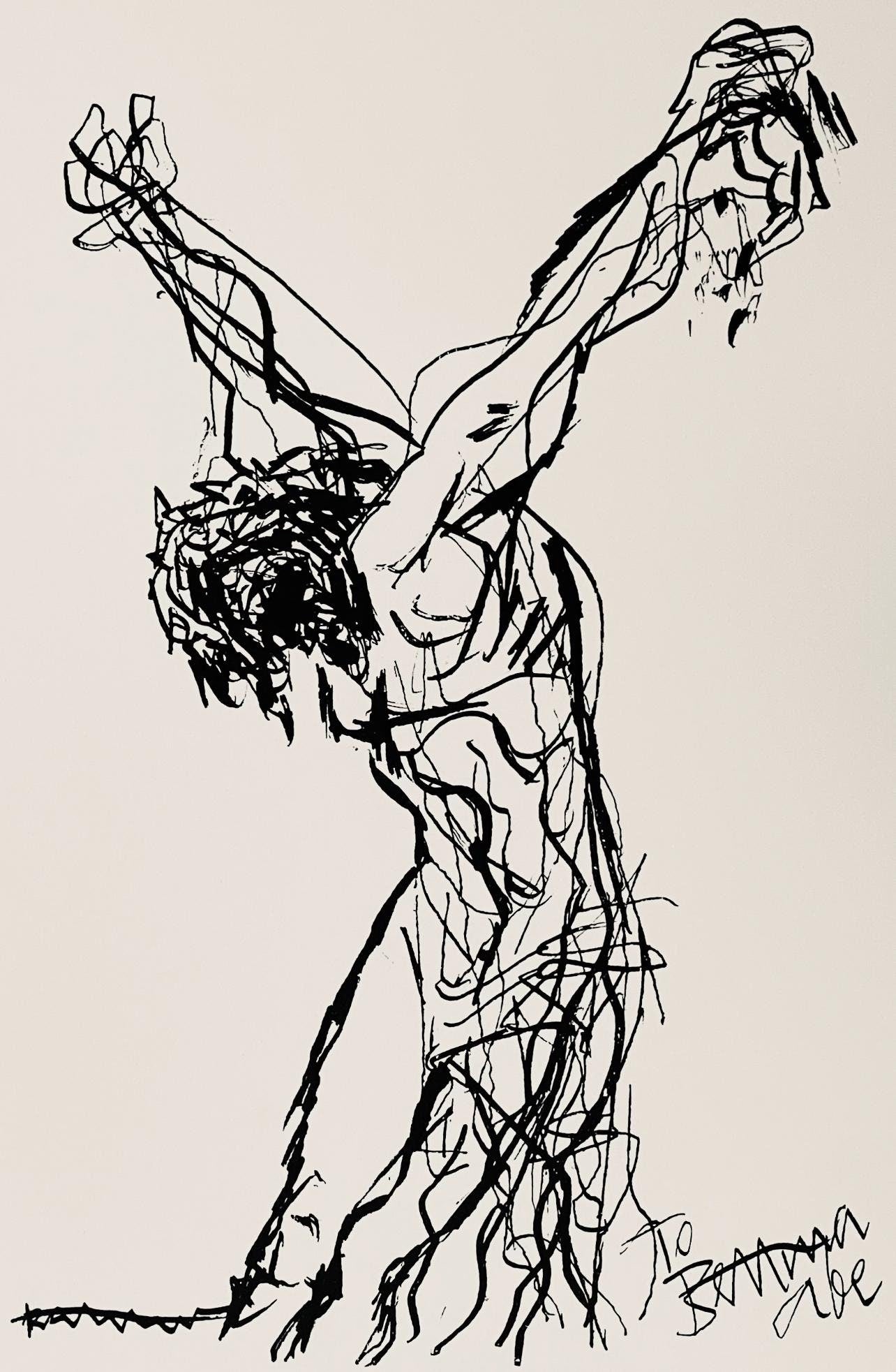 Abraham Rattner, Christ On The Cross, Lithograph