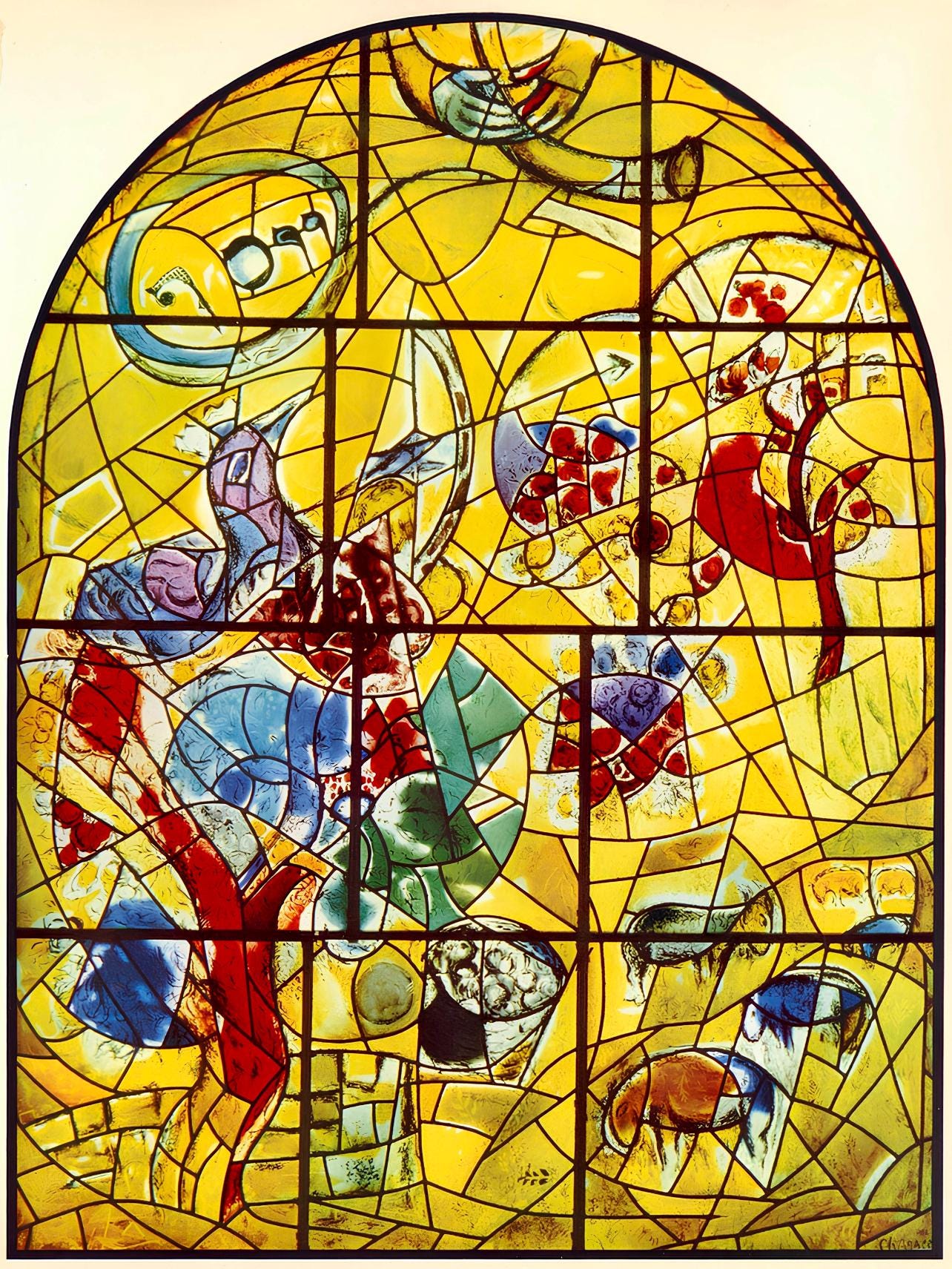 Marc Chagall, Tribe Of Joseph, Jerusalem Windows, Lithograph