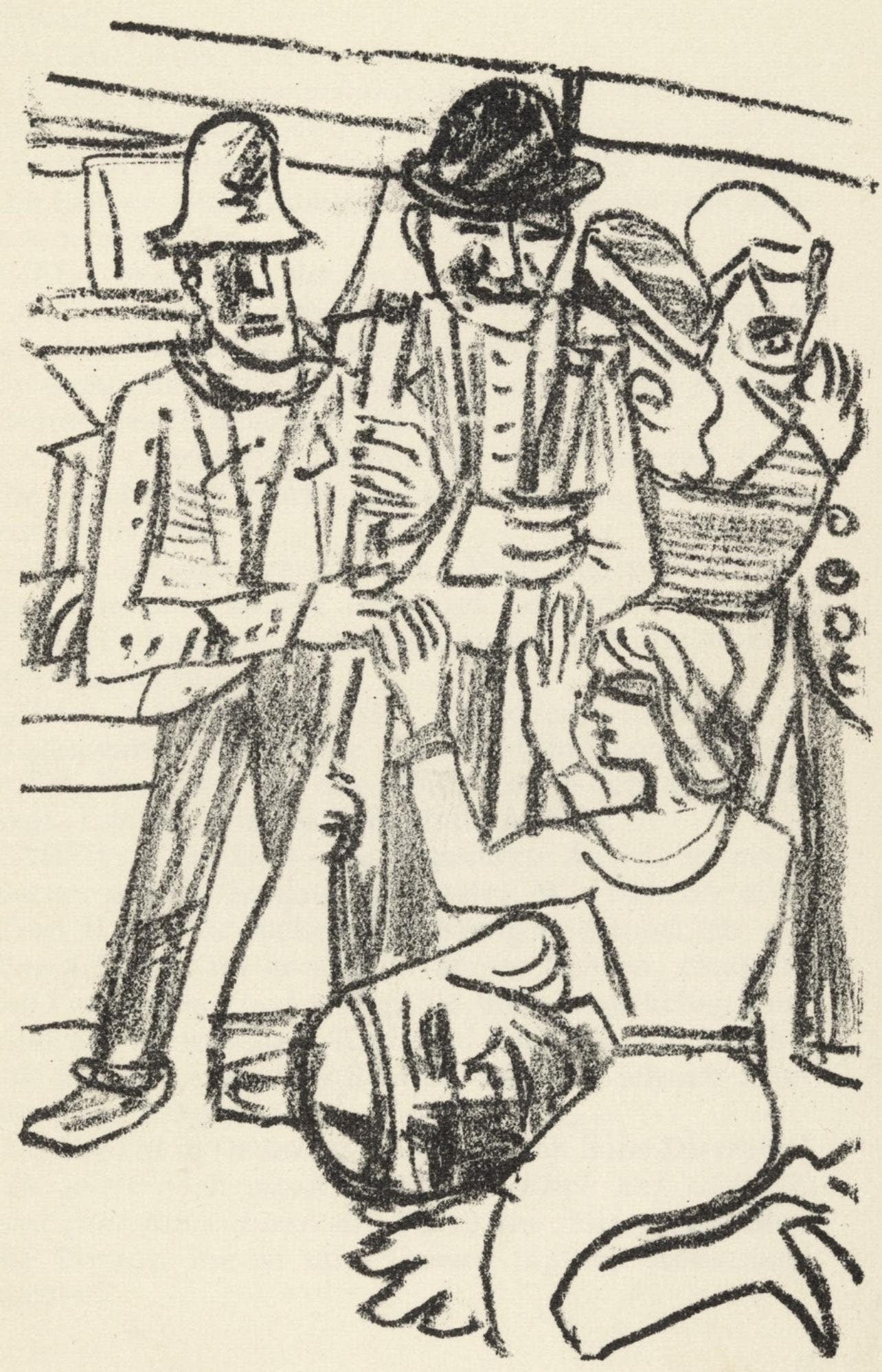 Max Beckmann, Composition (Gallwitz 286; Hofmaier 323-329; Rifkind 150 1-7), Der Mensch Ist Kein