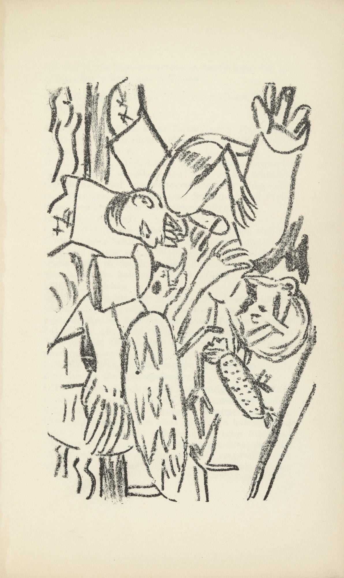 Max Beckmann, Composition (Gallwitz 286; Hofmaier 323-329; Rifkind 150 1-7), Der Mensch Ist Kein
