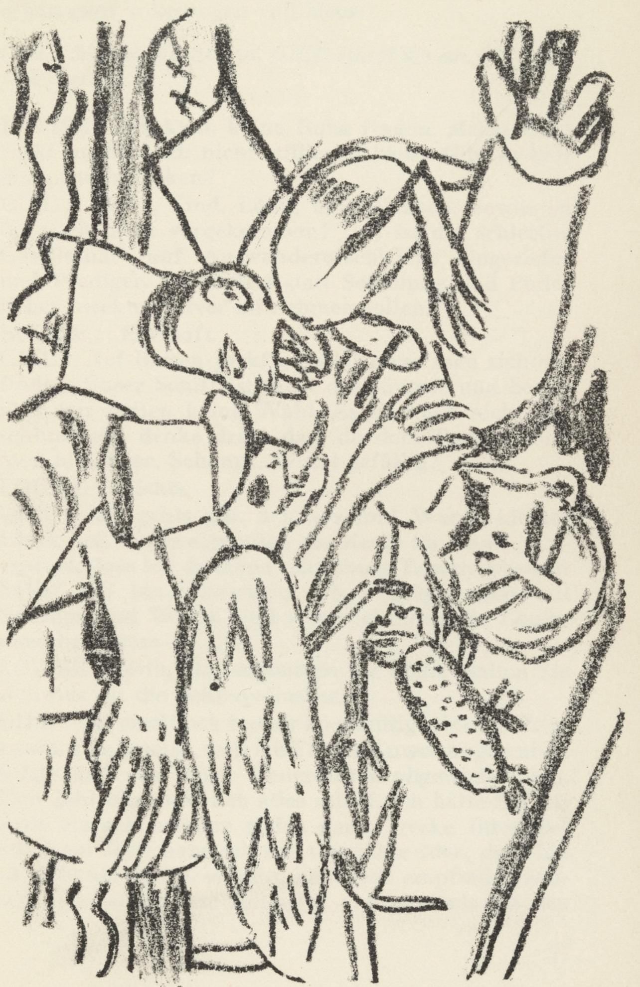 Max Beckmann, Composition (Gallwitz 286; Hofmaier 323-329; Rifkind 150 1-7), Der Mensch Ist Kein