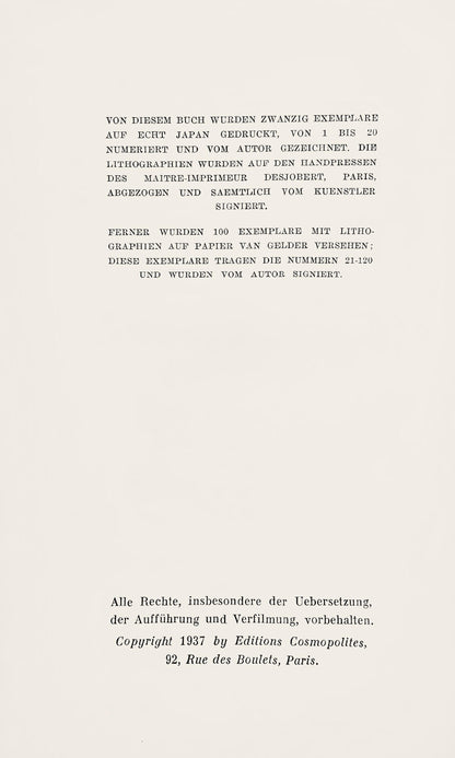 Max Beckmann, Composition (Gallwitz 286; Hofmaier 323-329; Rifkind 150 1-7), Der Mensch Ist Kein