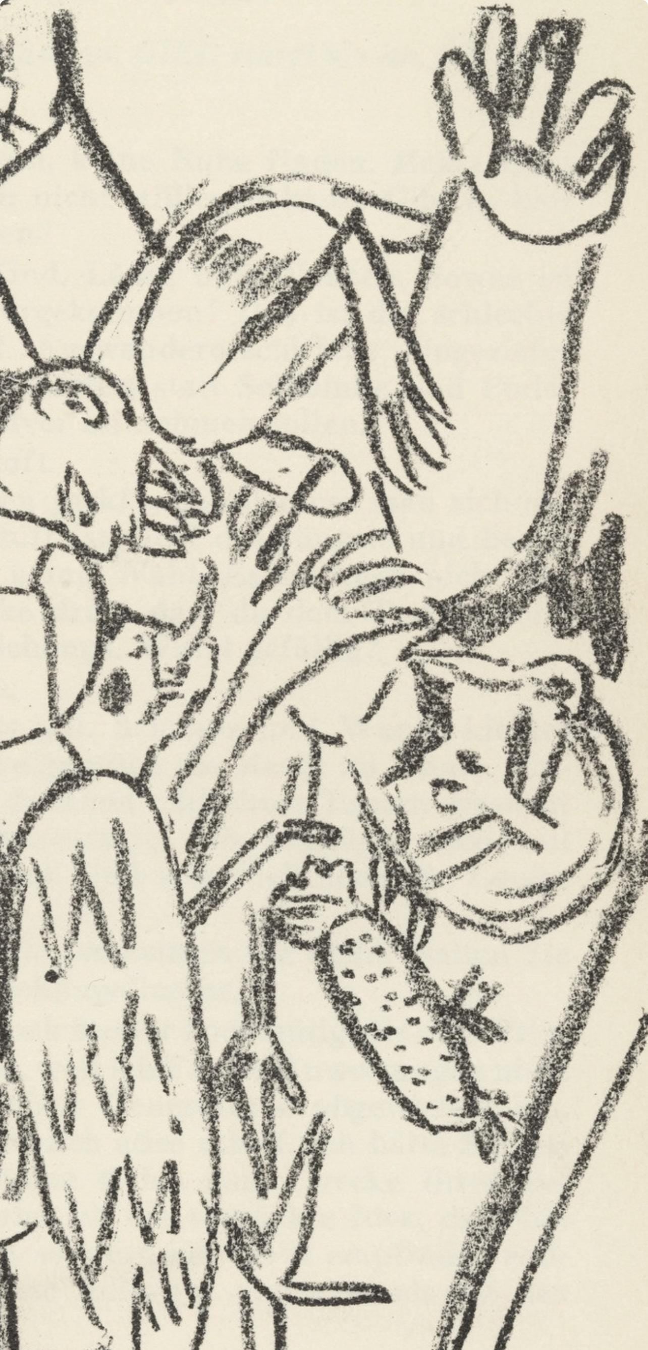 Max Beckmann, Composition (Gallwitz 286; Hofmaier 323-329; Rifkind 150 1-7), Der Mensch Ist Kein