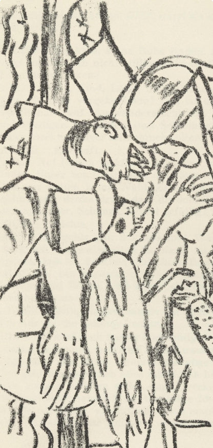 Max Beckmann, Composition (Gallwitz 286; Hofmaier 323-329; Rifkind 150 1-7), Der Mensch Ist Kein