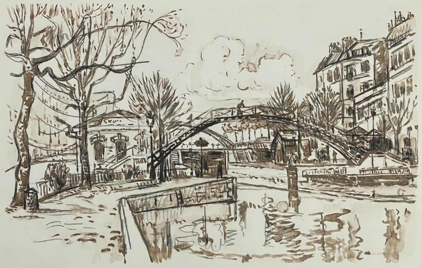Paul Signac, Canal St-Martin, Signac Dessins, Lithograph