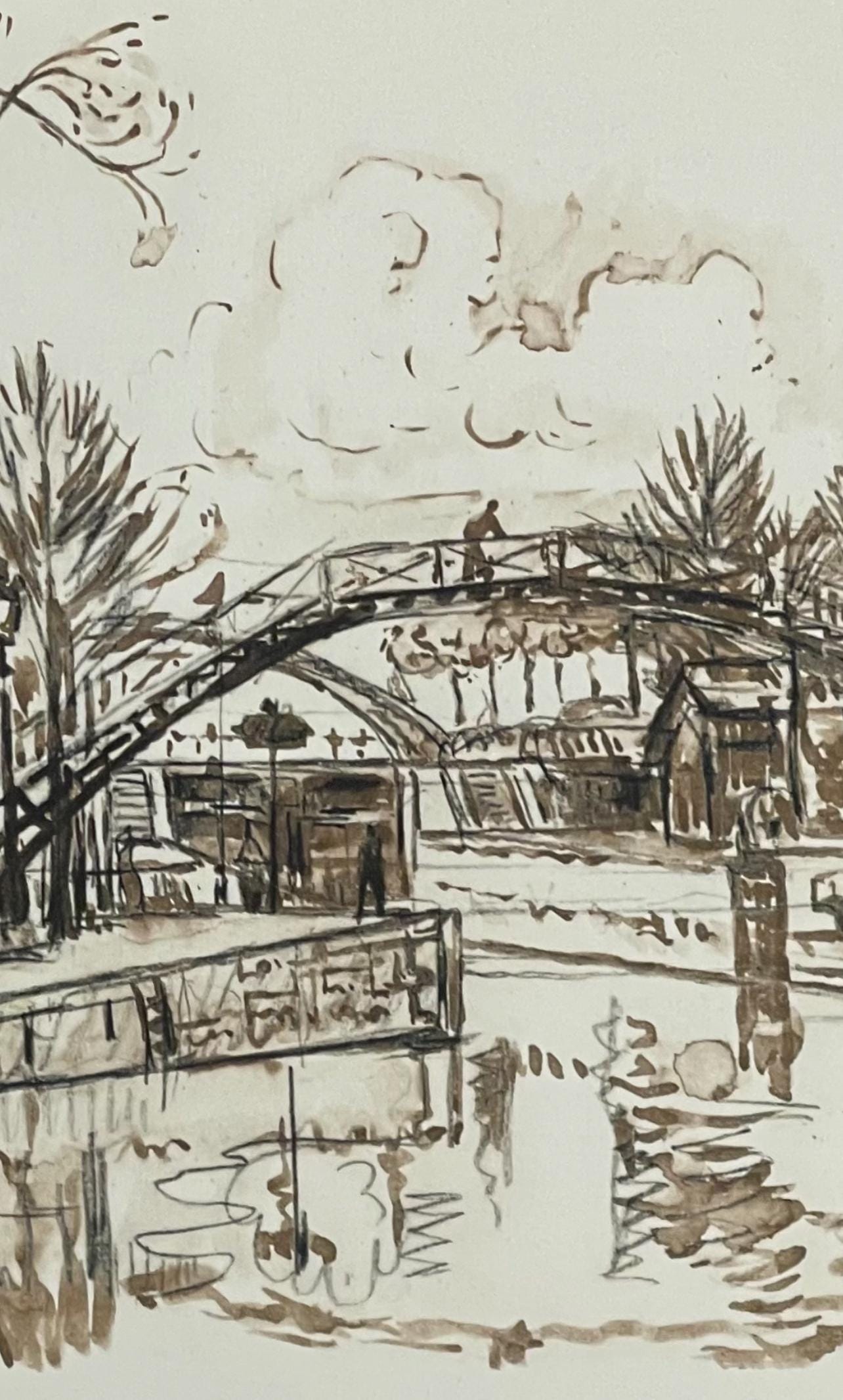 Paul Signac, Canal St-Martin, Signac Dessins, Lithograph