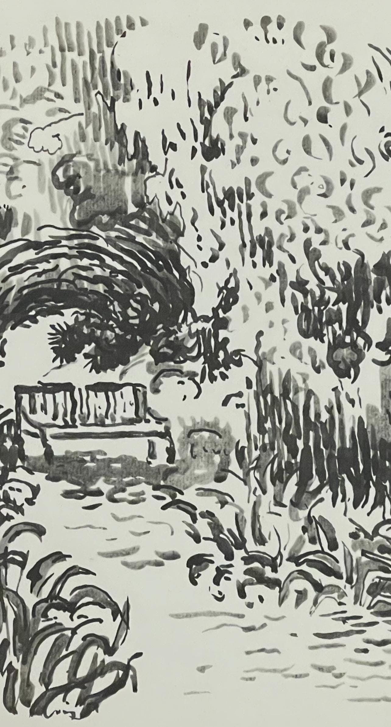 Paul Signac, St-Tropez. Le Jardin, Signac Dessins, Lithograph