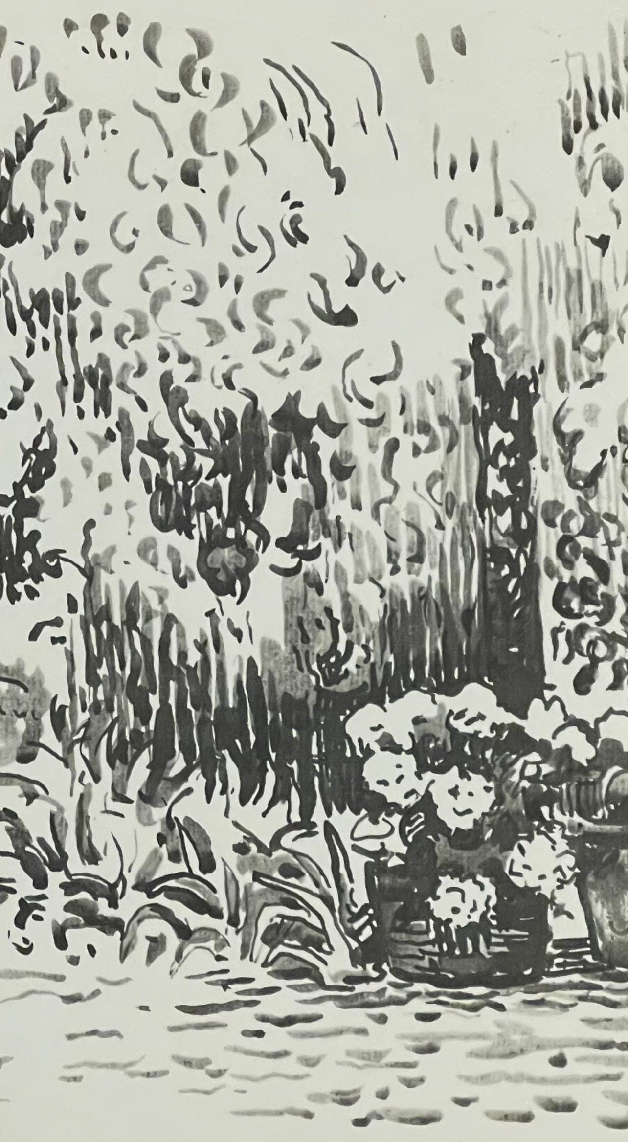 Paul Signac, St-Tropez. Le Jardin, Signac Dessins, Lithograph