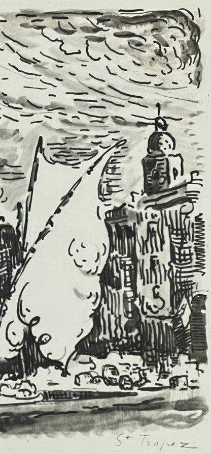 Paul Signac, St-Tropez, Signac Dessins, Lithograph
