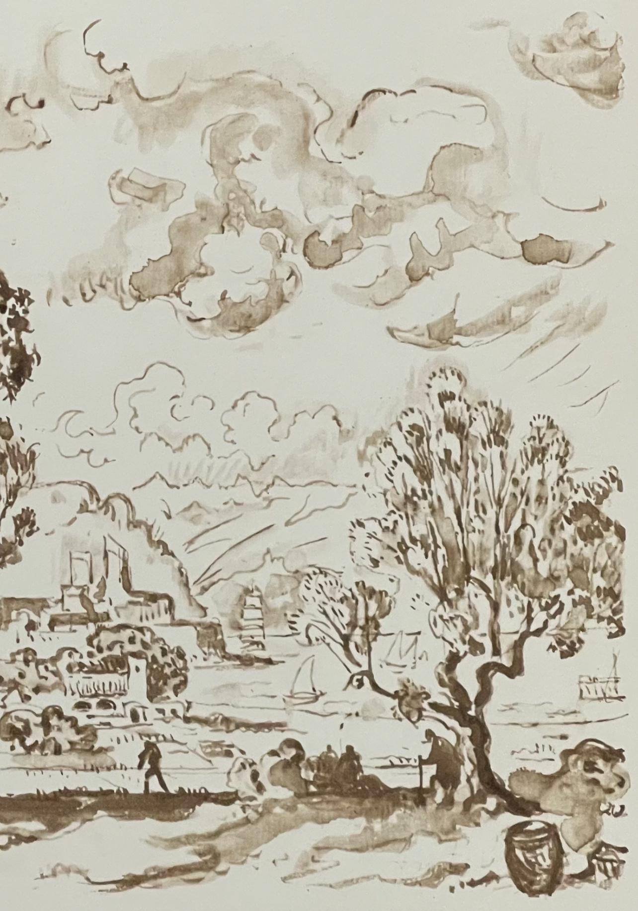 Paul Signac, Antibes. L'Eucalyptus, Signac Dessins, Lithograph