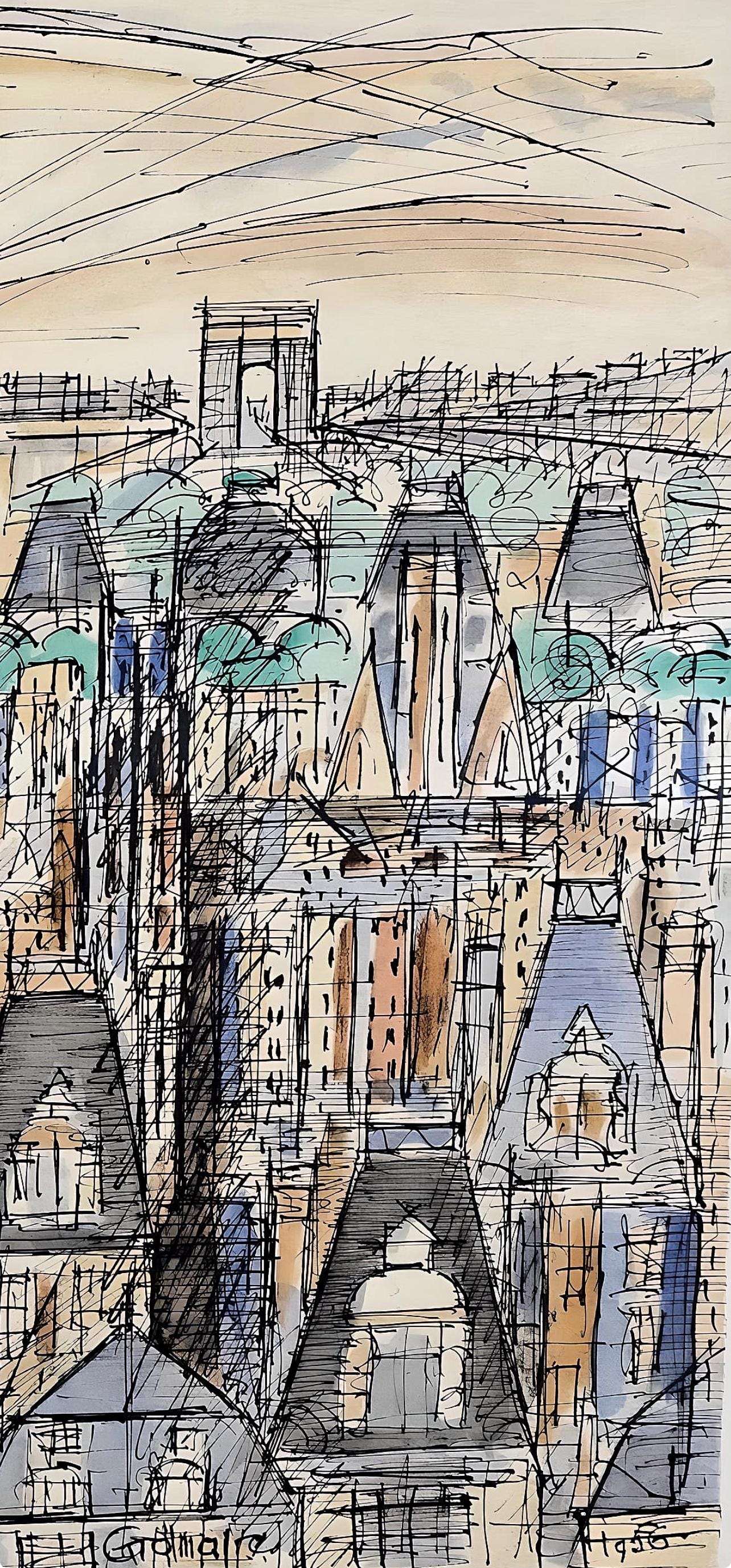 Marcel Gromaire, Composition, Loge De Gromaire, Lithograph