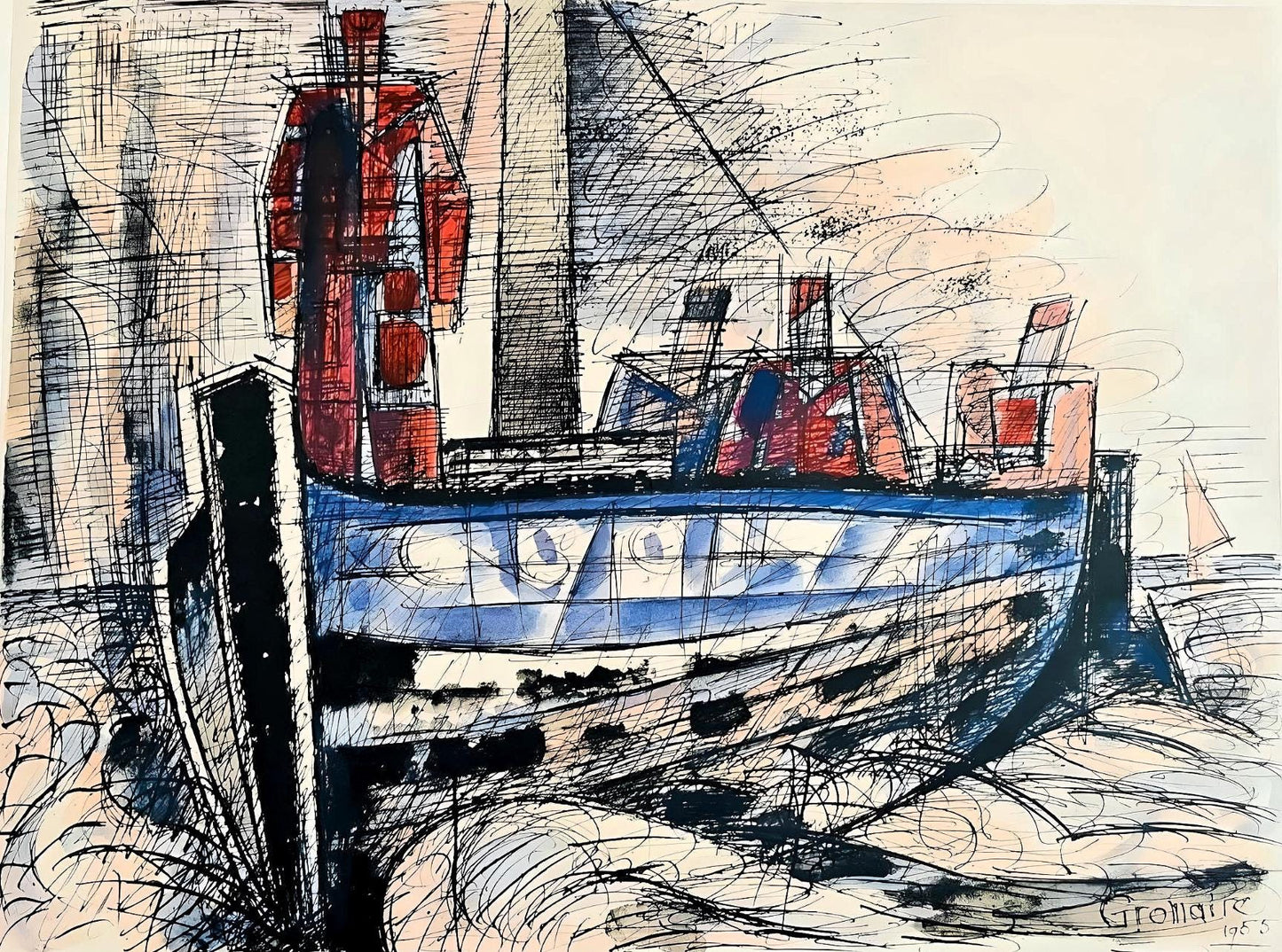 Marcel Gromaire, Composition, Loge De Gromaire, Lithograph