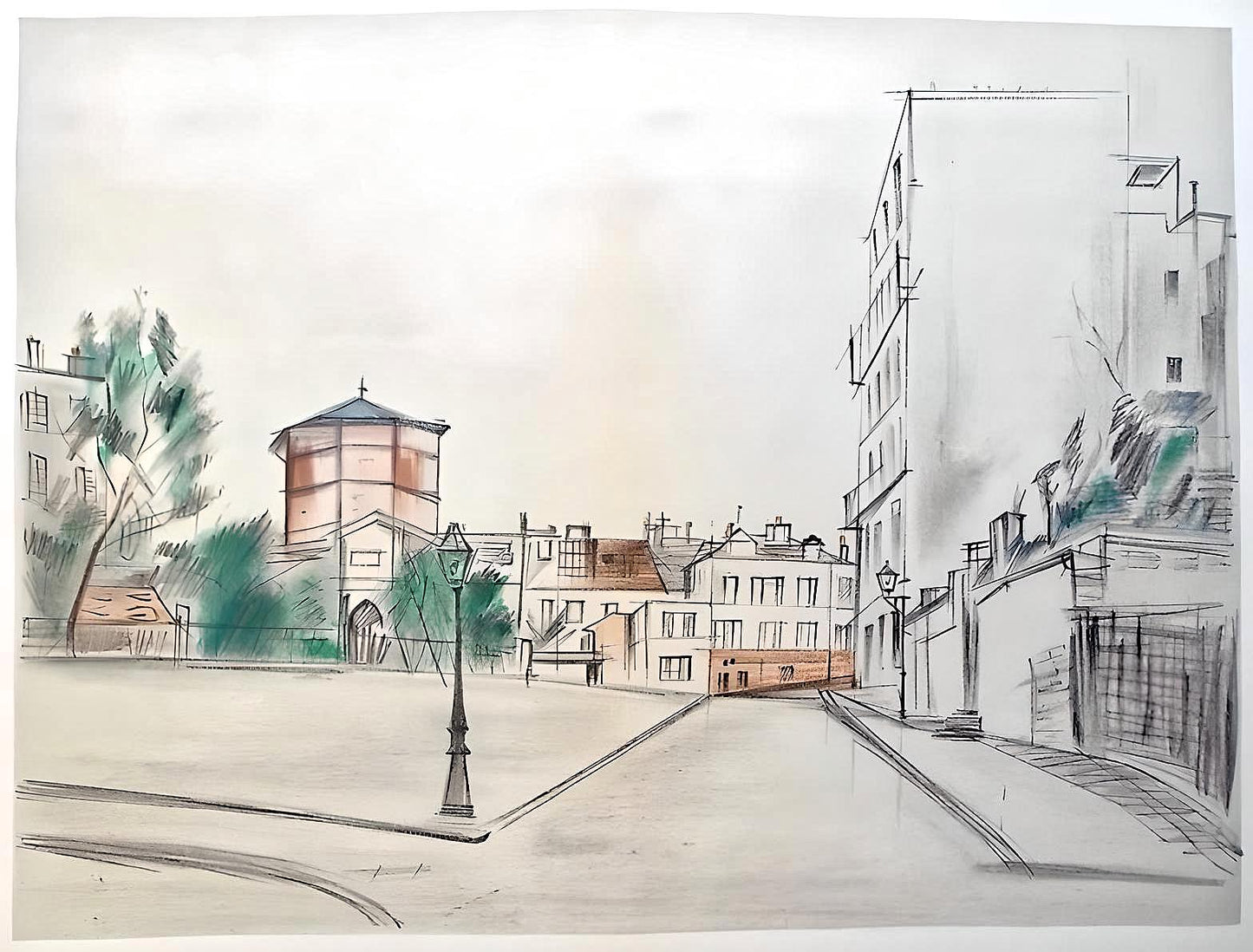 Maurice Utrillo, Composition, Loge De Maurice Utrillo, Lithograph