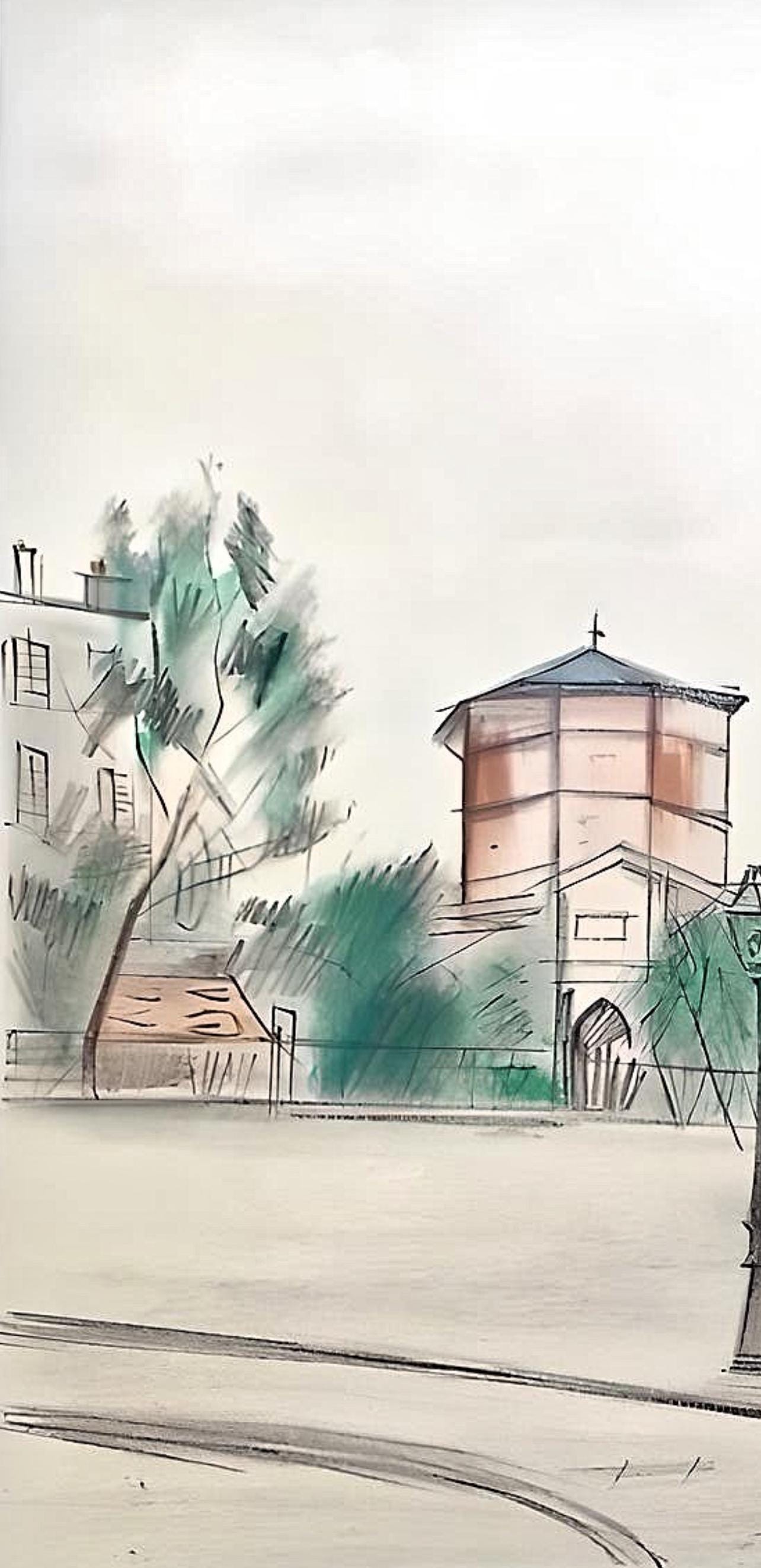 Maurice Utrillo, Composition, Loge De Maurice Utrillo, Lithograph