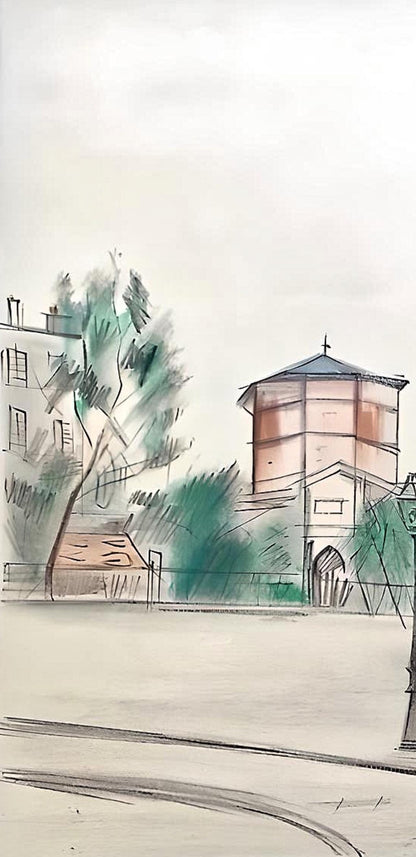 Maurice Utrillo, Composition, Loge De Maurice Utrillo, Lithograph