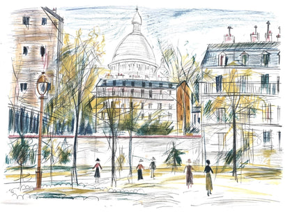 Maurice Utrillo, Composition, Loge De Maurice Utrillo, Lithograph