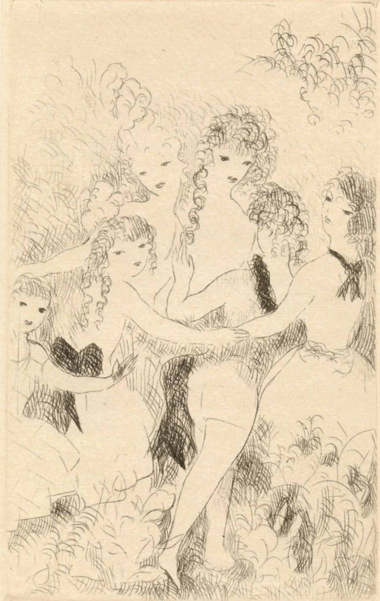 Marie Laurencin, La Ronde, Dix Filles Dans Un Pr, Etching