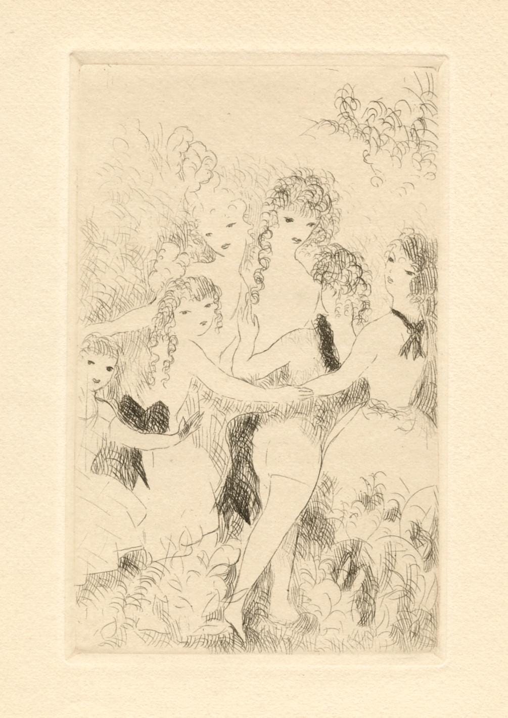 Marie Laurencin, La Ronde, Dix Filles Dans Un Pr, Etching