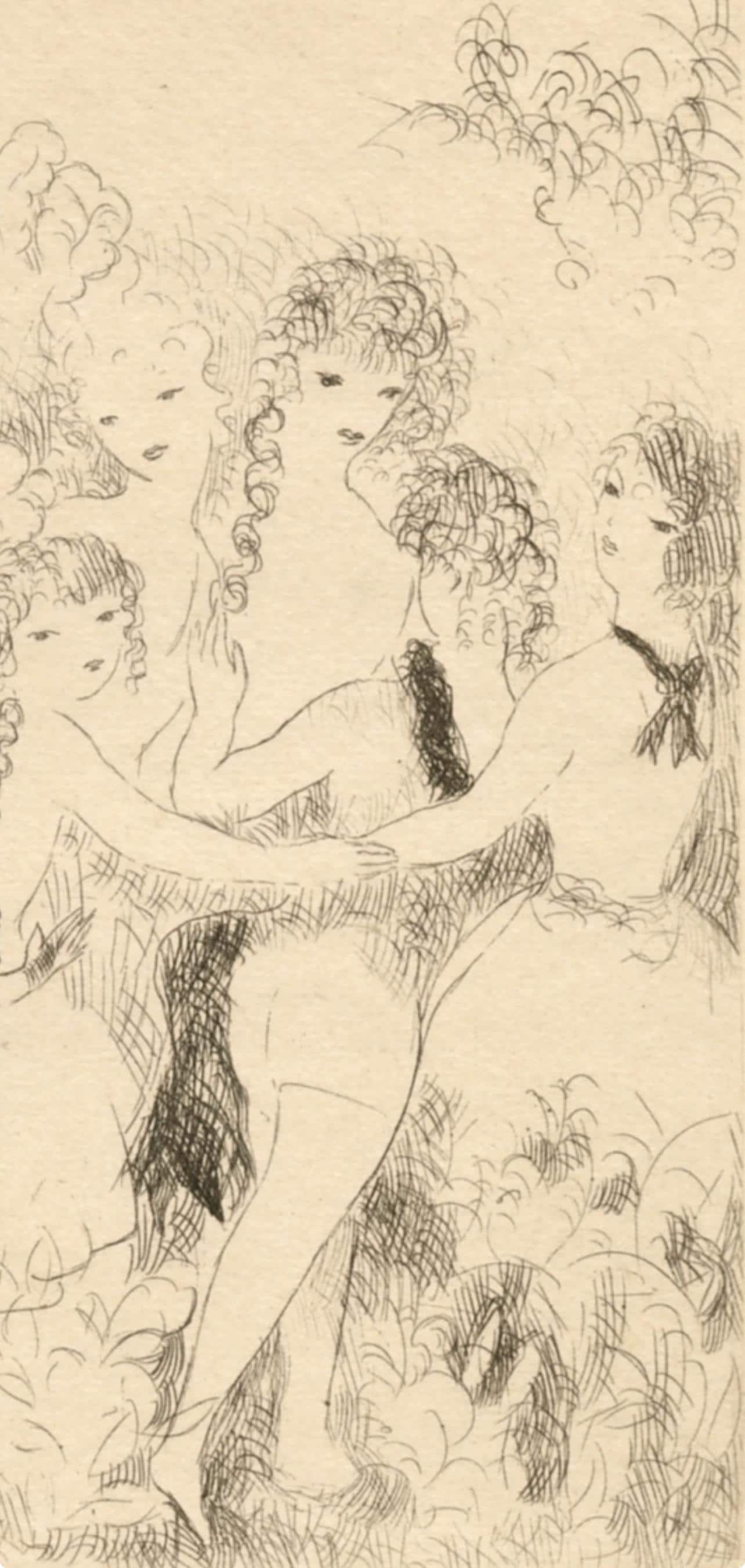 Marie Laurencin, La Ronde, Dix Filles Dans Un Pr, Etching