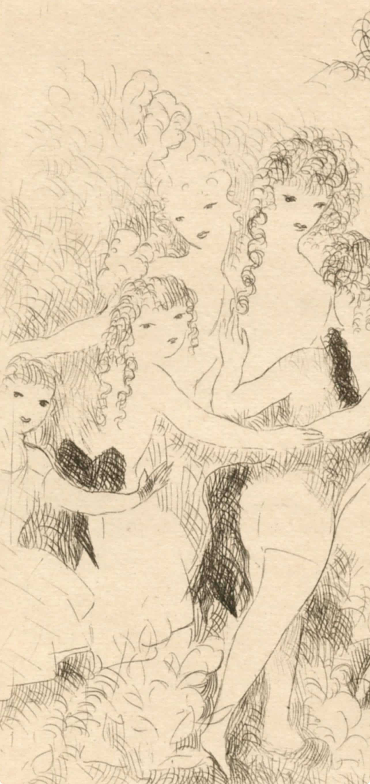 Marie Laurencin, La Ronde, Dix Filles Dans Un Pr, Etching