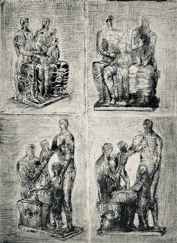 Henry Moore, Family Groups, The Drawings Of Henry Moore, Lithograph