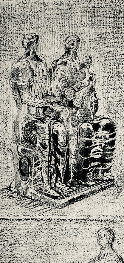 Henry Moore, Family Groups, The Drawings Of Henry Moore, Lithograph