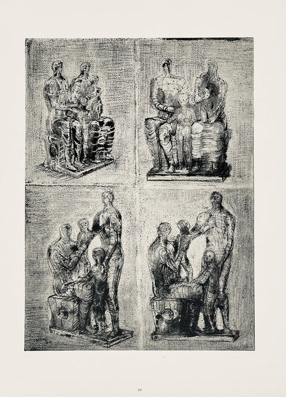 Henry Moore, Family Groups, The Drawings Of Henry Moore, Lithograph