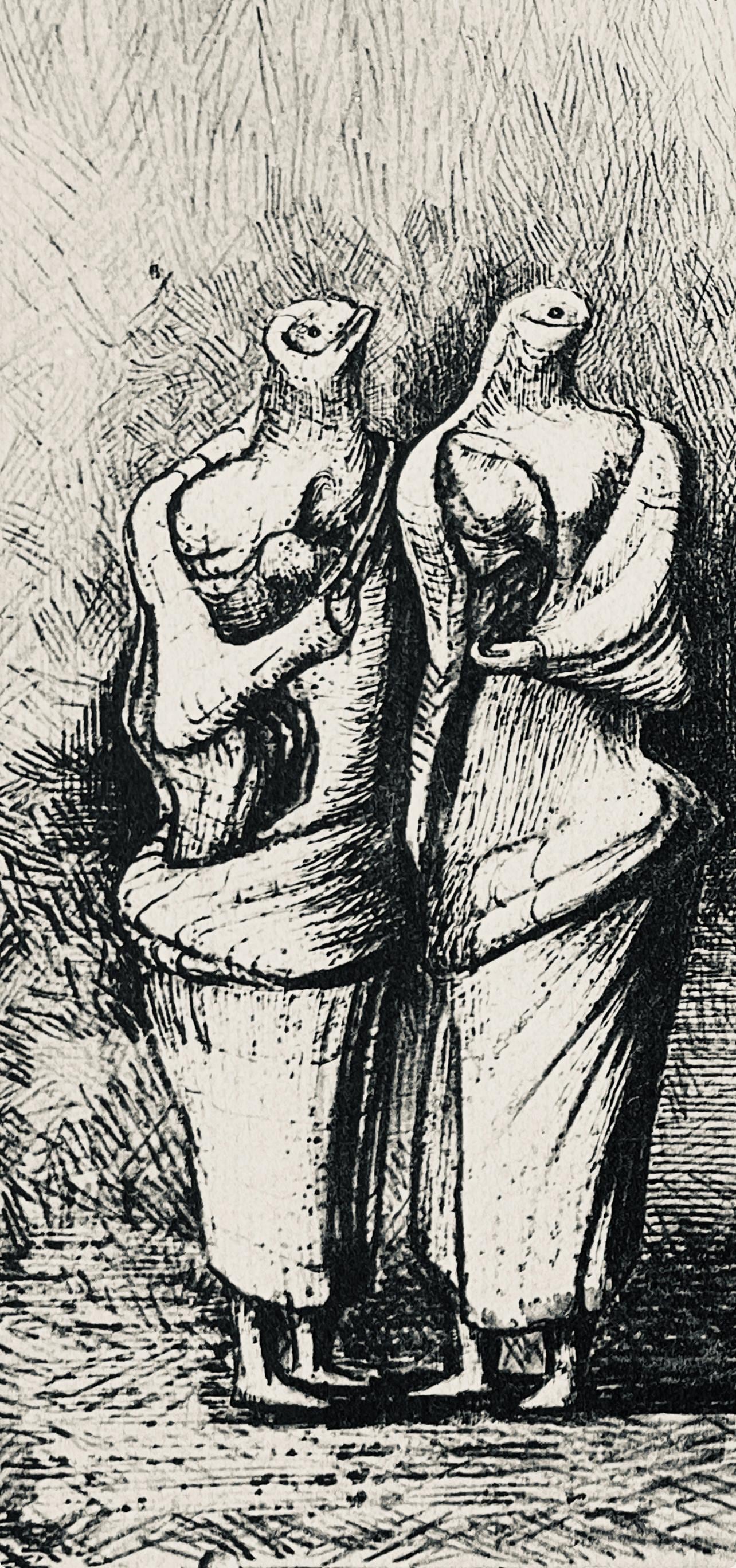 Henry Moore, Group Of Draped Standing Figures, The Drawings Of Henry Moore, Lithograph