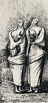 Henry Moore, Group Of Draped Standing Figures, The Drawings Of Henry Moore, Lithograph