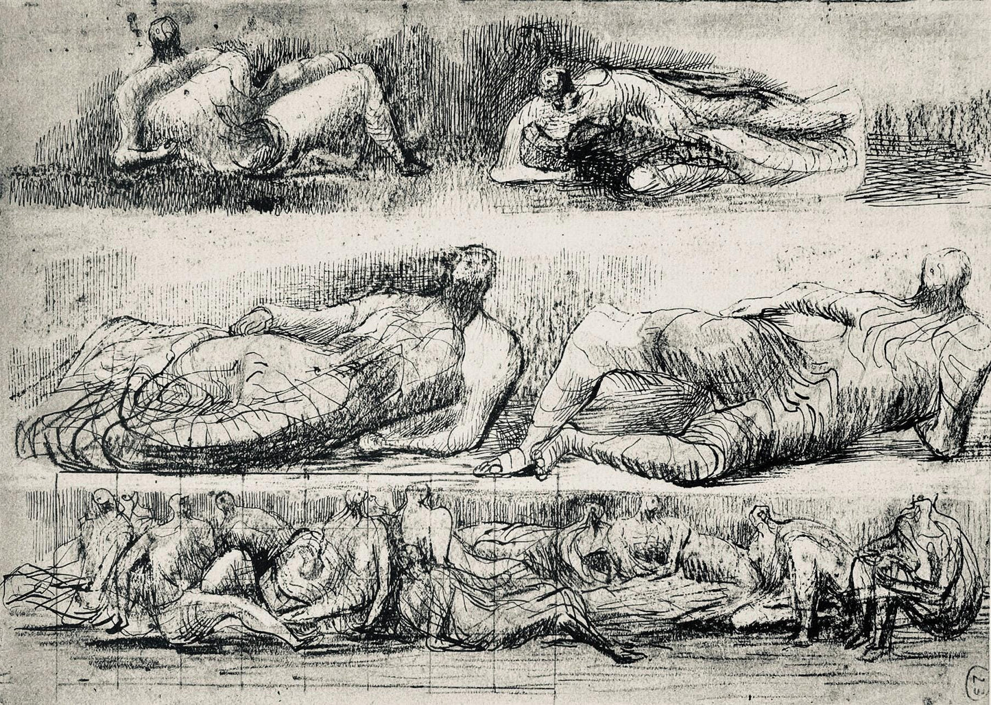 Henry Moore, Reclining Figures, The Drawings Of Henry Moore, Lithograph