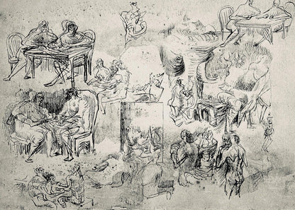 Henry Moore, Page From Sketchbook, The Drawings Of Henry Moore, Lithograph