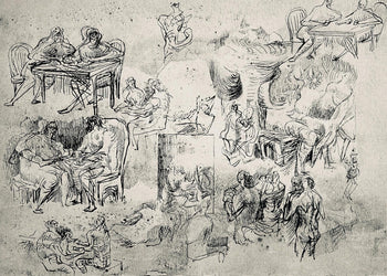 Henry Moore, Page From Sketchbook, The Drawings Of Henry Moore, Lithograph
