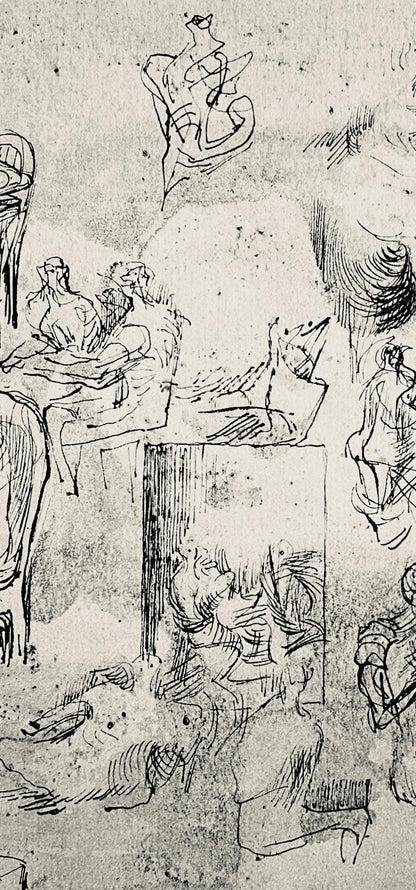 Henry Moore, Page From Sketchbook, The Drawings Of Henry Moore, Lithograph