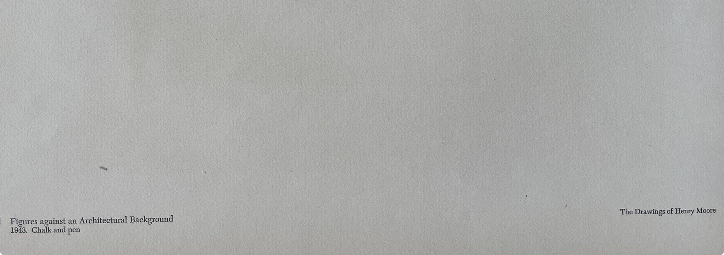 Henry Moore, Figures Against An Architectural Background, The Drawings Of Henry Moore, Lithograph