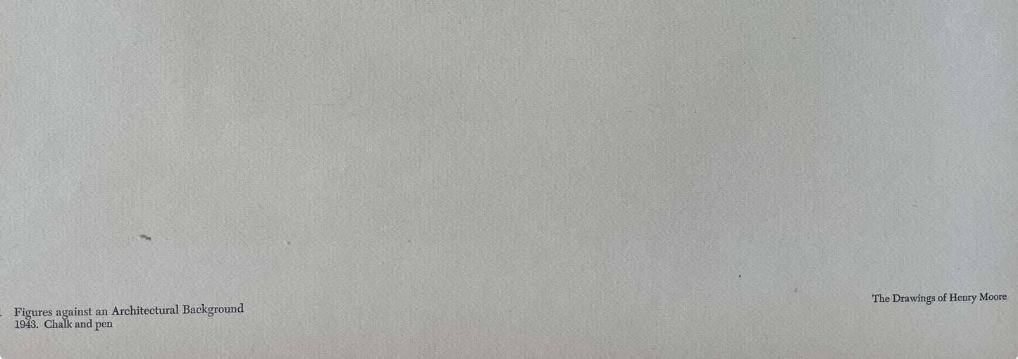 Henry Moore, Figures Against An Architectural Background, The Drawings Of Henry Moore, Lithograph