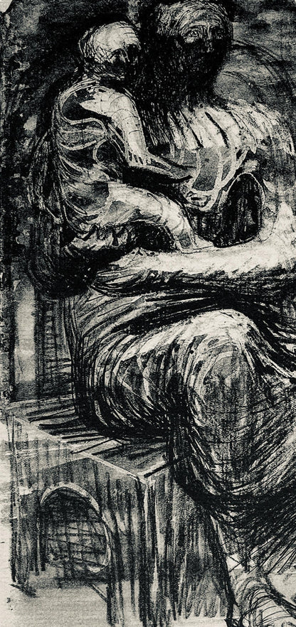 Henry Moore, Study For Northampton Madonna, The Drawings Of Henry Moore, Lithograph