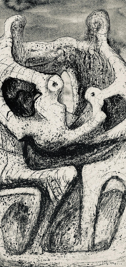 Henry Moore, Family Group, The Drawings Of Henry Moore, Lithograph