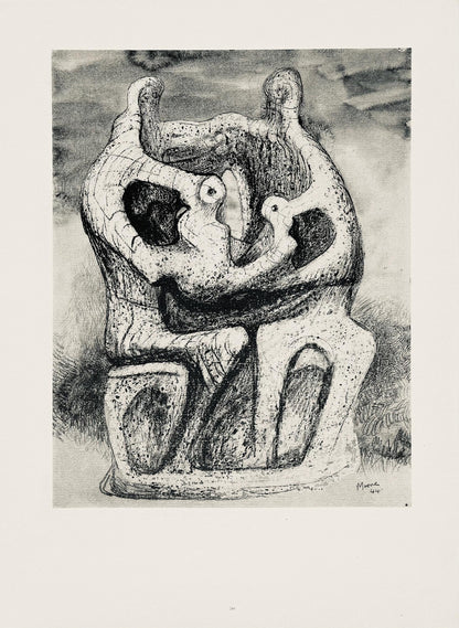Henry Moore, Family Group, The Drawings Of Henry Moore, Lithograph