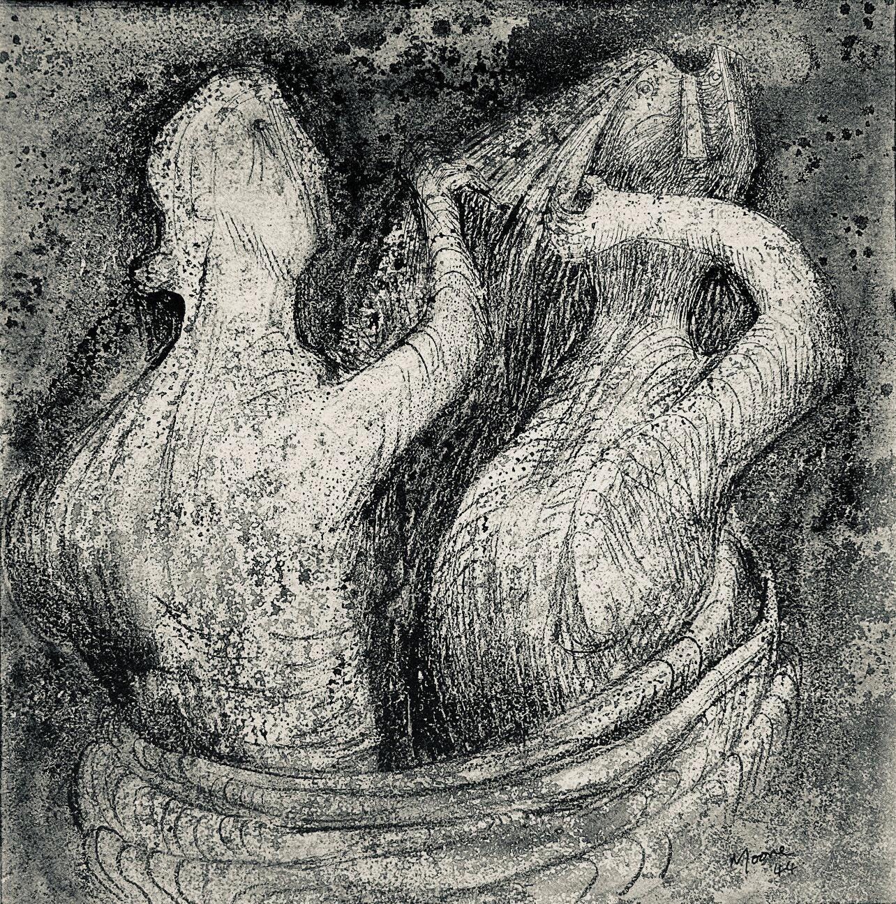 Henry Moore, Hair Combing, The Drawings Of Henry Moore, Lithograph