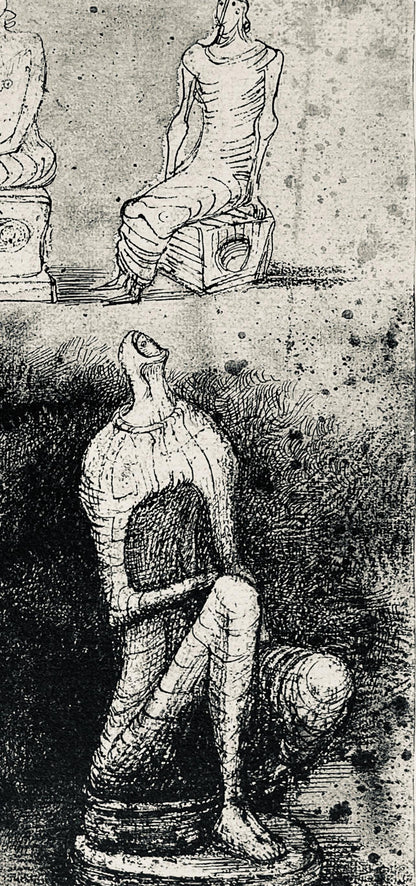 Henry Moore, Seated Figures, The Drawings Of Henry Moore, Lithograph