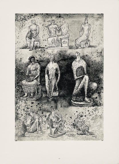 Henry Moore, Seated Figures, The Drawings Of Henry Moore, Lithograph