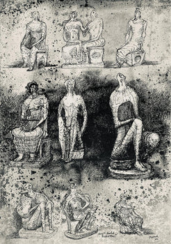 Henry Moore, Seated Figures, The Drawings Of Henry Moore, Lithograph