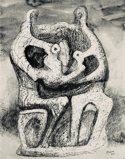 Henry Moore, Family Group, The Drawings Of Henry Moore, Lithograph