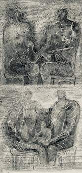 Henry Moore, Studies For Family Group, The Drawings Of Henry Moore, Lithograph