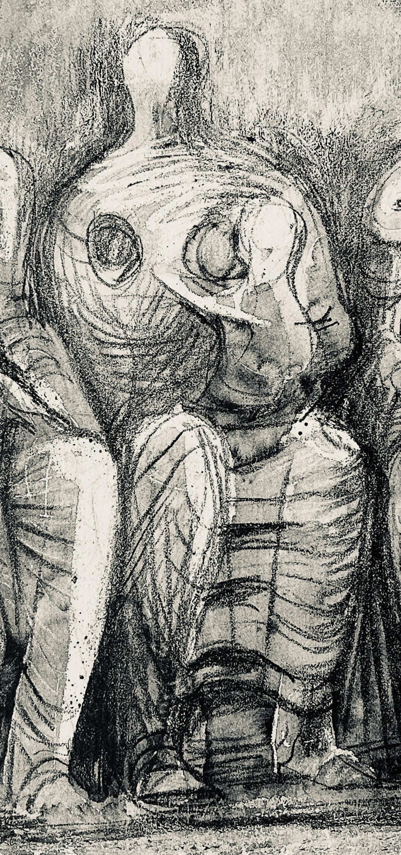 Henry Moore, Three Figures With Children, The Drawings Of Henry Moore, Lithograph