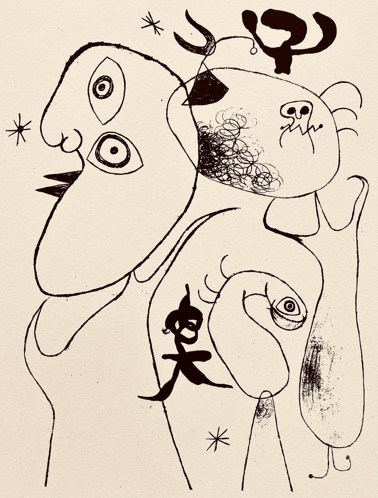 Joan Mir, Composition, The Prints of Joan Miro, Etching