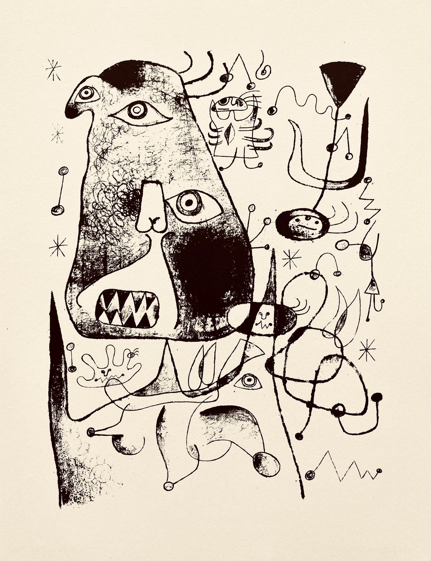 Joan Mir, Composition, The Prints Of Joan Miro, Etching